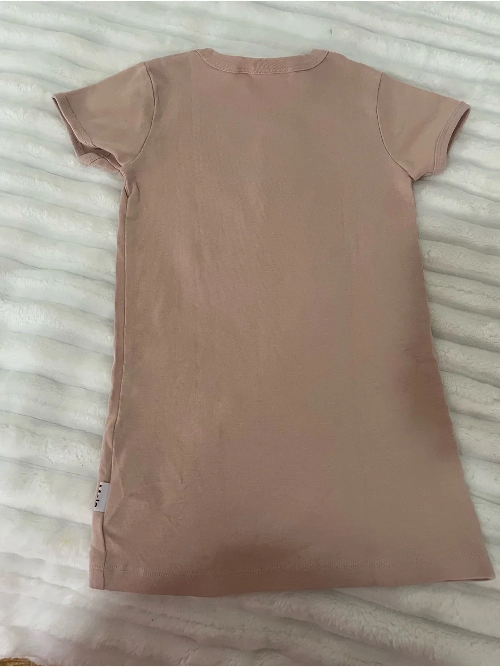 Molo Dusty Pink Tee with Black and Neon Yellow Graphic